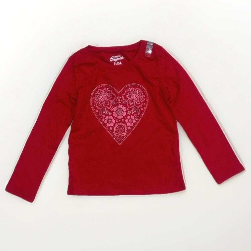 Osh Kosh Red Heart Long Sleeve 5T